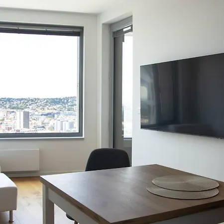 With Sunset View Over